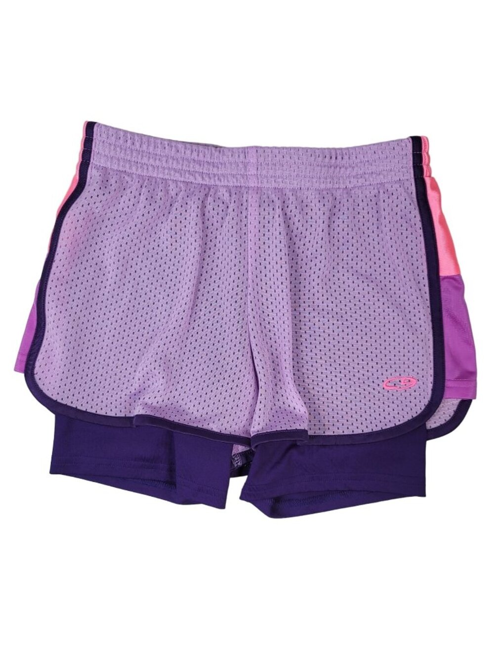 C9 Champion Girls DuoDry Athletic Shorts Purple SZ 10 Mesh Bike Liner Pull On